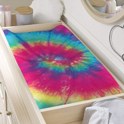 Blue Pink And Yellow Tie Dye Print Changing Pad Cover