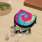 Blue Pink And Yellow Tie Dye Print Coin Purse