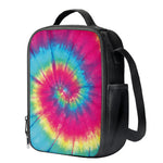 Blue Pink And Yellow Tie Dye Print Crossbody Lunch Bag