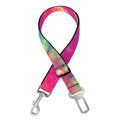 Blue Pink And Yellow Tie Dye Print Dog Seat Belt