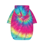 Blue Pink And Yellow Tie Dye Print Dog Zip Up Hoodie