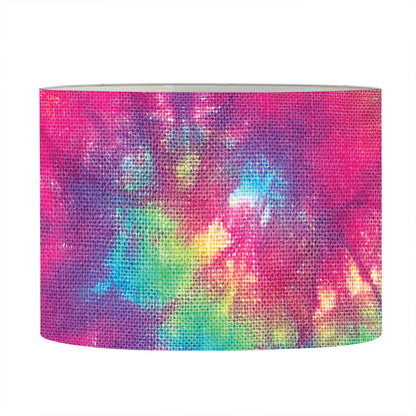 Blue Pink And Yellow Tie Dye Print Drum Lamp Shade