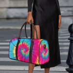 Blue Pink And Yellow Tie Dye Print Duffle Bag
