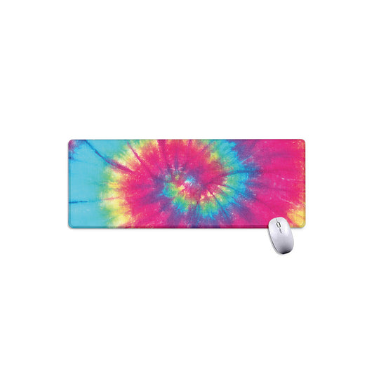 Blue Pink And Yellow Tie Dye Print Extended Mouse Pad