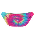 Blue Pink And Yellow Tie Dye Print Fanny Pack
