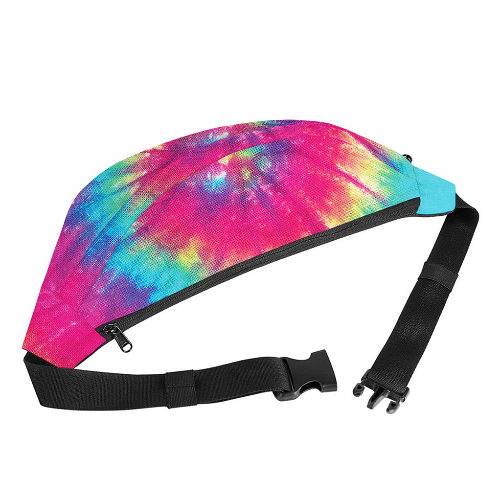 Blue Pink And Yellow Tie Dye Print Fanny Pack