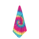 Blue Pink And Yellow Tie Dye Print Hand Towel