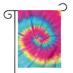 Blue Pink And Yellow Tie Dye Print House Flag