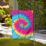 Blue Pink And Yellow Tie Dye Print House Flag