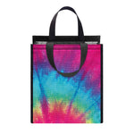 Blue Pink And Yellow Tie Dye Print Insulated Lunch Tote