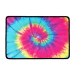 Blue Pink And Yellow Tie Dye Print Kitchen Mat