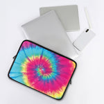 Blue Pink And Yellow Tie Dye Print Laptop Sleeve