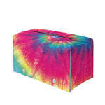 Blue Pink And Yellow Tie Dye Print Leather Tissue Box Cover