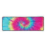 Blue Pink And Yellow Tie Dye Print Long Kitchen Mat
