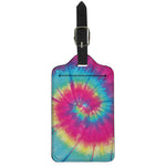 Blue Pink And Yellow Tie Dye Print Luggage Tag