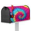 Blue Pink And Yellow Tie Dye Print Mailbox Cover