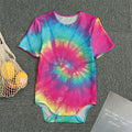 Blue Pink And Yellow Tie Dye Print Men's Bodysuit