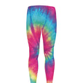 Blue Pink And Yellow Tie Dye Print Men's Leggings