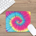 Blue Pink And Yellow Tie Dye Print Mouse Pad