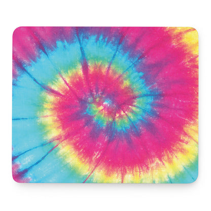 Blue Pink And Yellow Tie Dye Print Mouse Pad