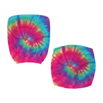 Blue Pink And Yellow Tie Dye Print Office Chair Cover