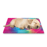 Blue Pink And Yellow Tie Dye Print Pet Cooling Mat Cover