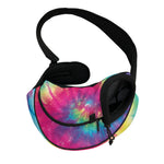 Blue Pink And Yellow Tie Dye Print Pet Sling Carrier
