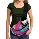 Blue Pink And Yellow Tie Dye Print Pet Sling Carrier