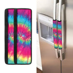 Blue Pink And Yellow Tie Dye Print Refrigerator Handle Covers