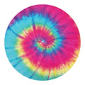 Blue Pink And Yellow Tie Dye Print Round Blanket