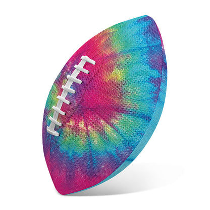 Blue Pink And Yellow Tie Dye Print Rugby Ball