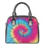 Blue Pink And Yellow Tie Dye Print Shoulder Handbag