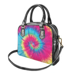 Blue Pink And Yellow Tie Dye Print Shoulder Handbag