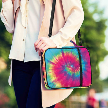Blue Pink And Yellow Tie Dye Print Shoulder Strap Bible Bag