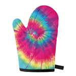 Blue Pink And Yellow Tie Dye Print Single Oven Mitt