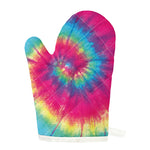 Blue Pink And Yellow Tie Dye Print Single Oven Mitt