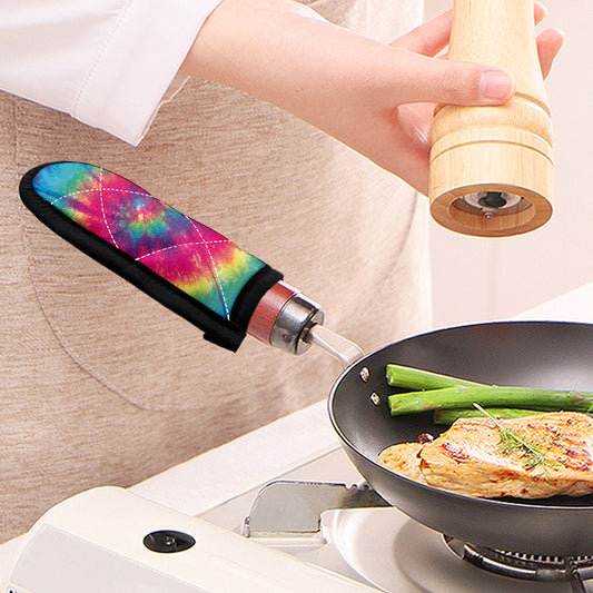 Blue Pink And Yellow Tie Dye Print Skillet Handle Cover