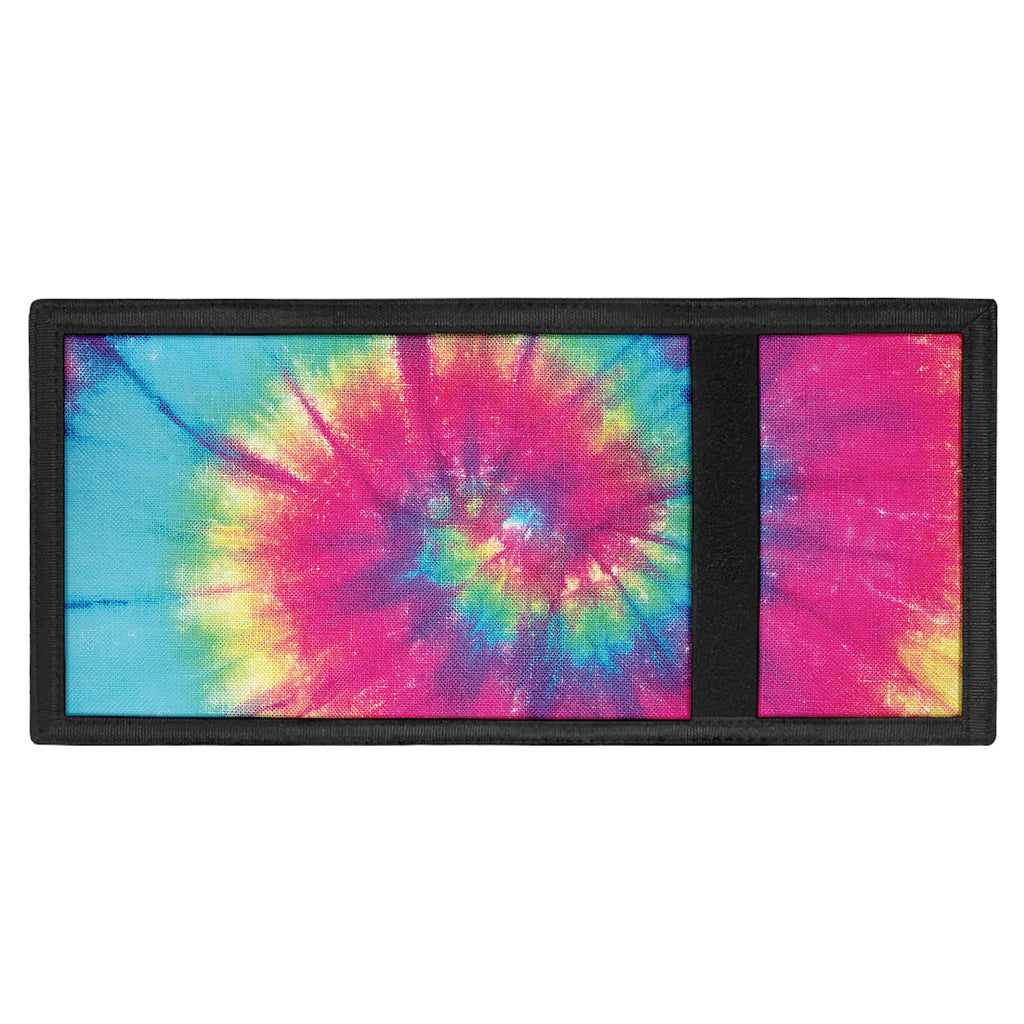 Blue Pink And Yellow Tie Dye Print Trifold Wallet