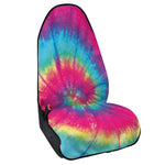 Blue Pink And Yellow Tie Dye Print Waterproof Car Seat Cover