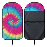 Blue Pink And Yellow Tie Dye Print Waterproof Car Seat Cover