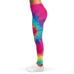 Blue Pink And Yellow Tie Dye Print Women's Leggings