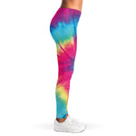 Blue Pink And Yellow Tie Dye Print Women's Leggings