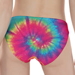 Blue Pink And Yellow Tie Dye Print Women's Panties