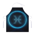 Blue Pisces Zodiac Sign Print Adjustable Apron