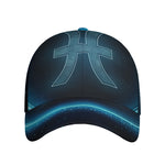 Blue Pisces Zodiac Sign Print Baseball Cap