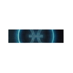 Blue Pisces Zodiac Sign Print Bed Runner