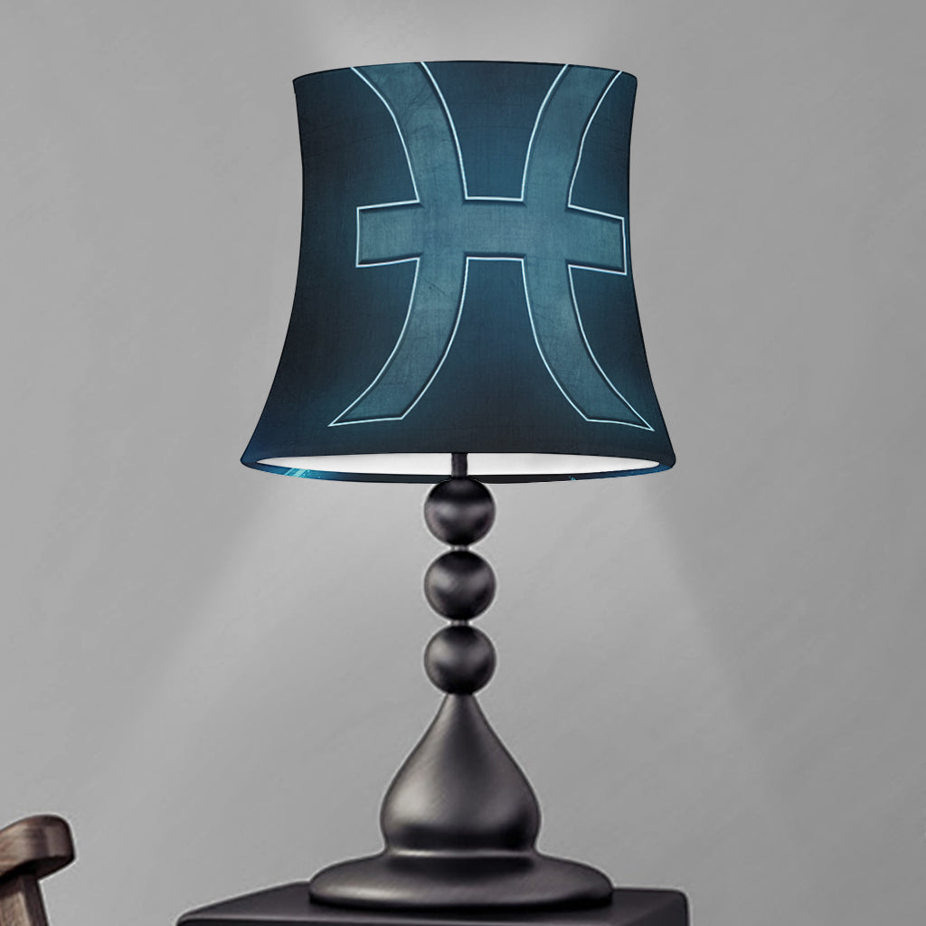 Blue Pisces Zodiac Sign Print Bell Lamp Shade