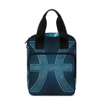 Blue Pisces Zodiac Sign Print Bible Tote Bag