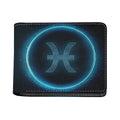 Blue Pisces Zodiac Sign Print Bifold Wallet