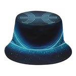 Blue Pisces Zodiac Sign Print Bucket Hat